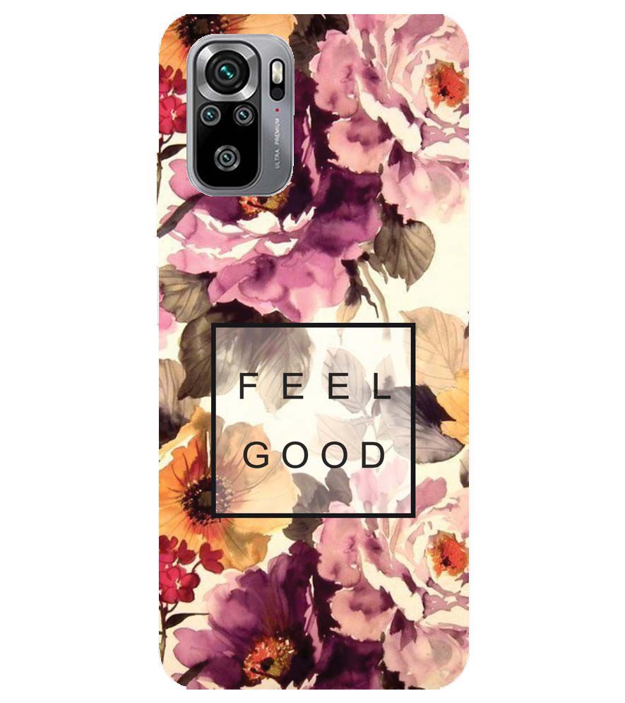 PS1324-Feel Good Flowers Back Cover for Xiaomi Redmi Note 10