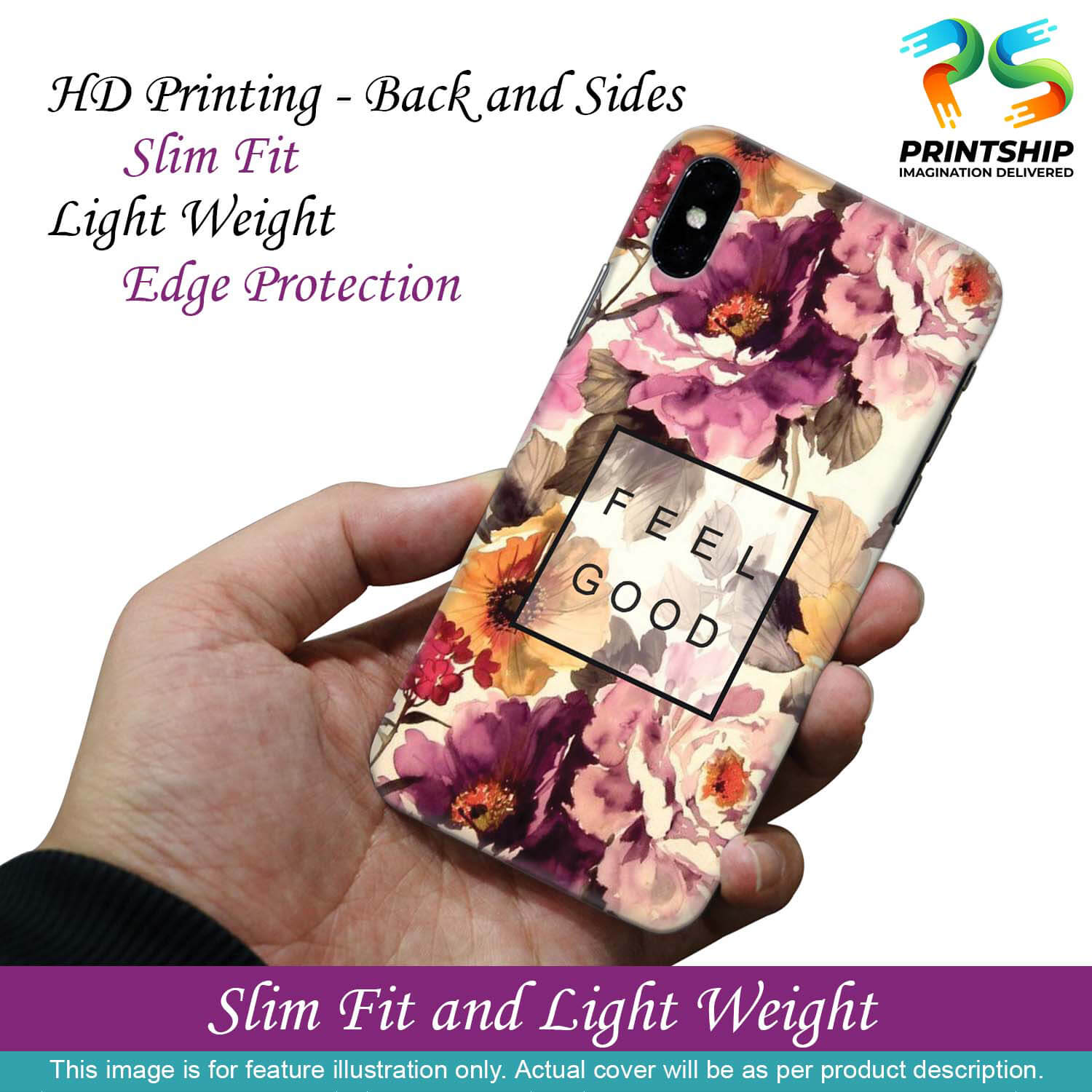 PS1324-Feel Good Flowers Back Cover for Xiaomi Redmi Note 10S