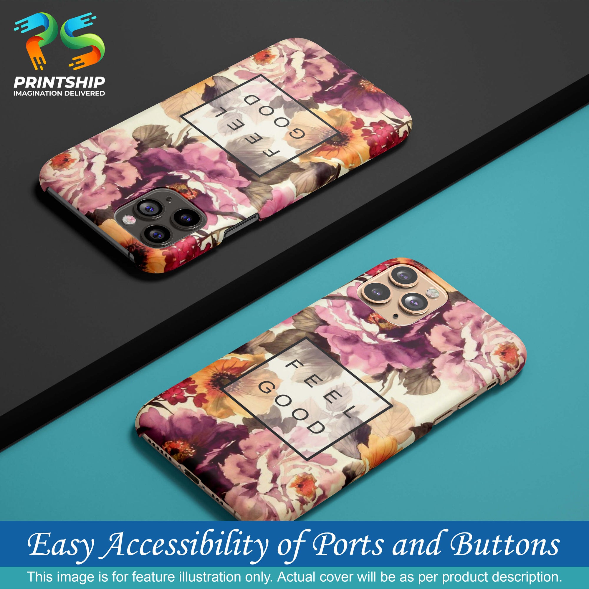 PS1324-Feel Good Flowers Back Cover for Xiaomi Redmi Note 11 SE (India)-Image5