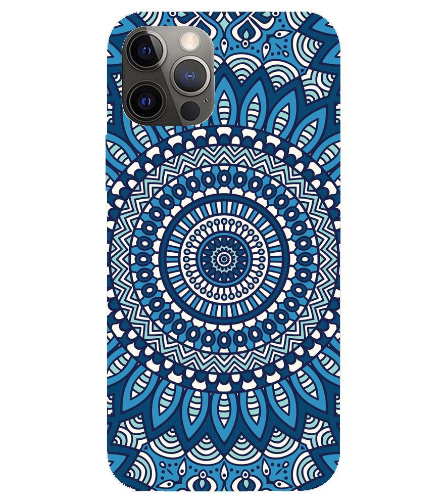 PS1327-Blue Mandala Design Back Cover for Apple iPhone 12 Pro