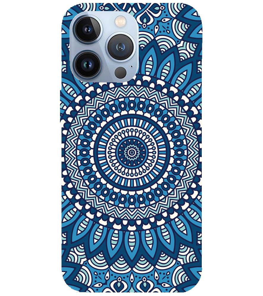 PS1327-Blue Mandala Design Back Cover for Apple iPhone 13 Pro