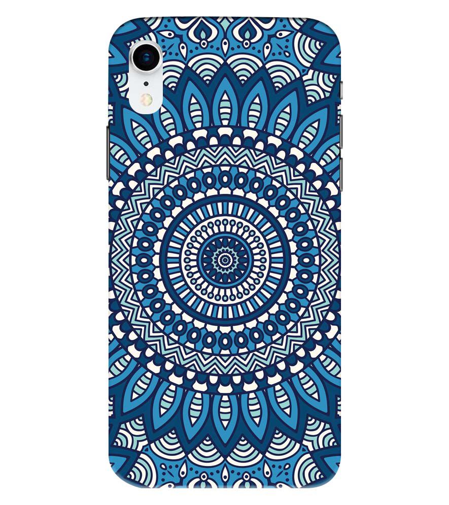 PS1327-Blue Mandala Design Back Cover for Apple iPhone XR