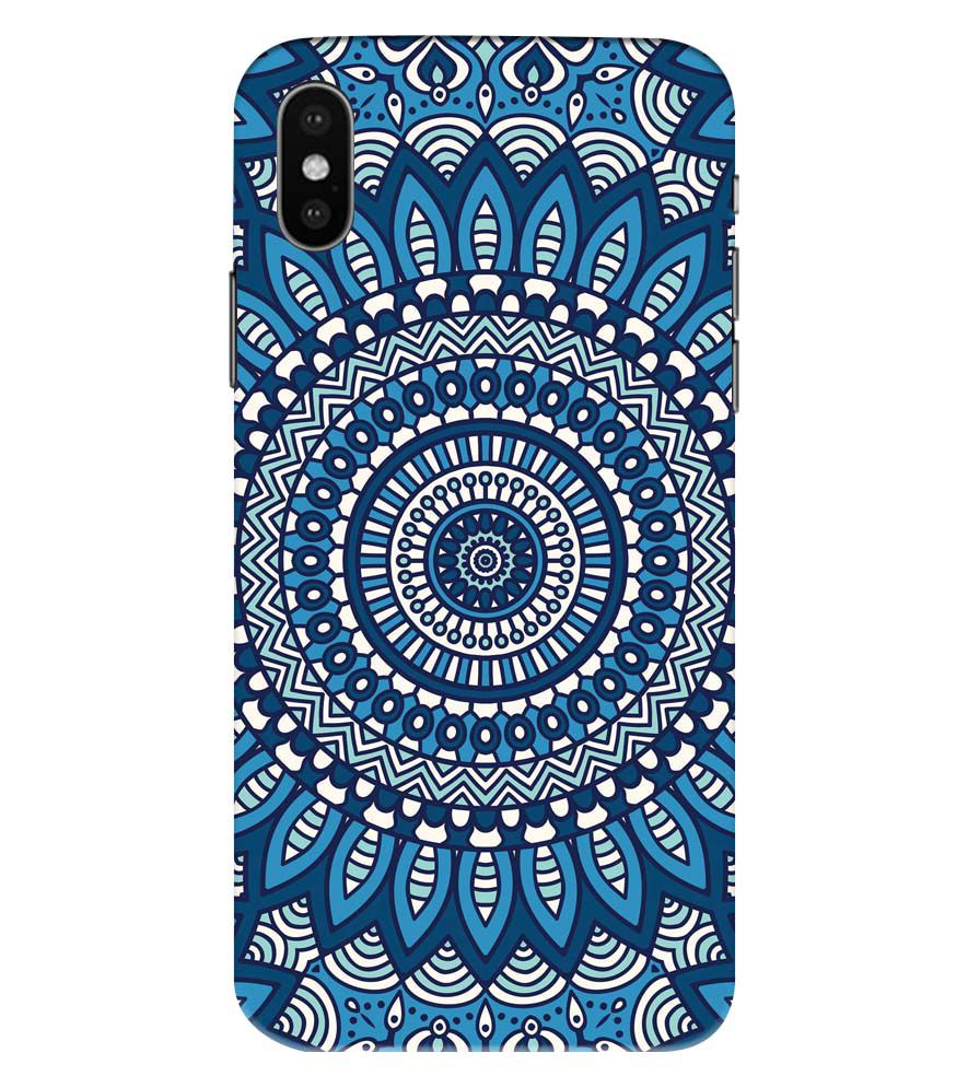 PS1327-Blue Mandala Design Back Cover for Apple iPhone XS Max