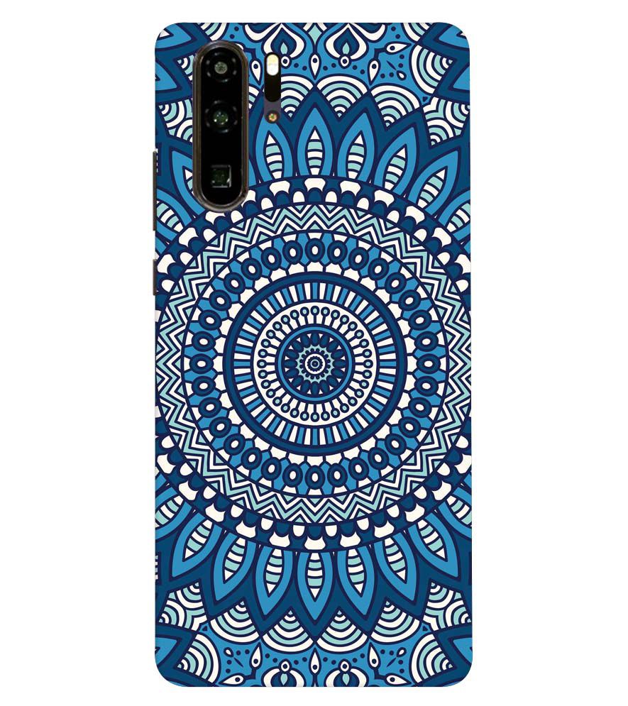 PS1327-Blue Mandala Design Back Cover for Huawei P30 Pro