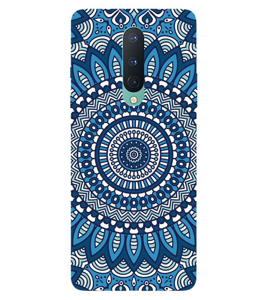 PS1327-Blue Mandala Design Back Cover for OnePlus 8