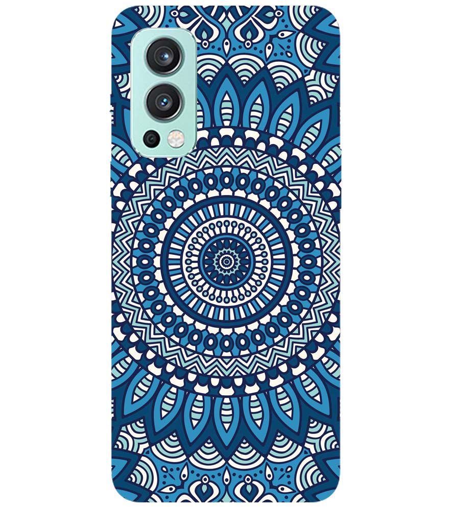 PS1327-Blue Mandala Design Back Cover for OnePlus Nord 2 5G