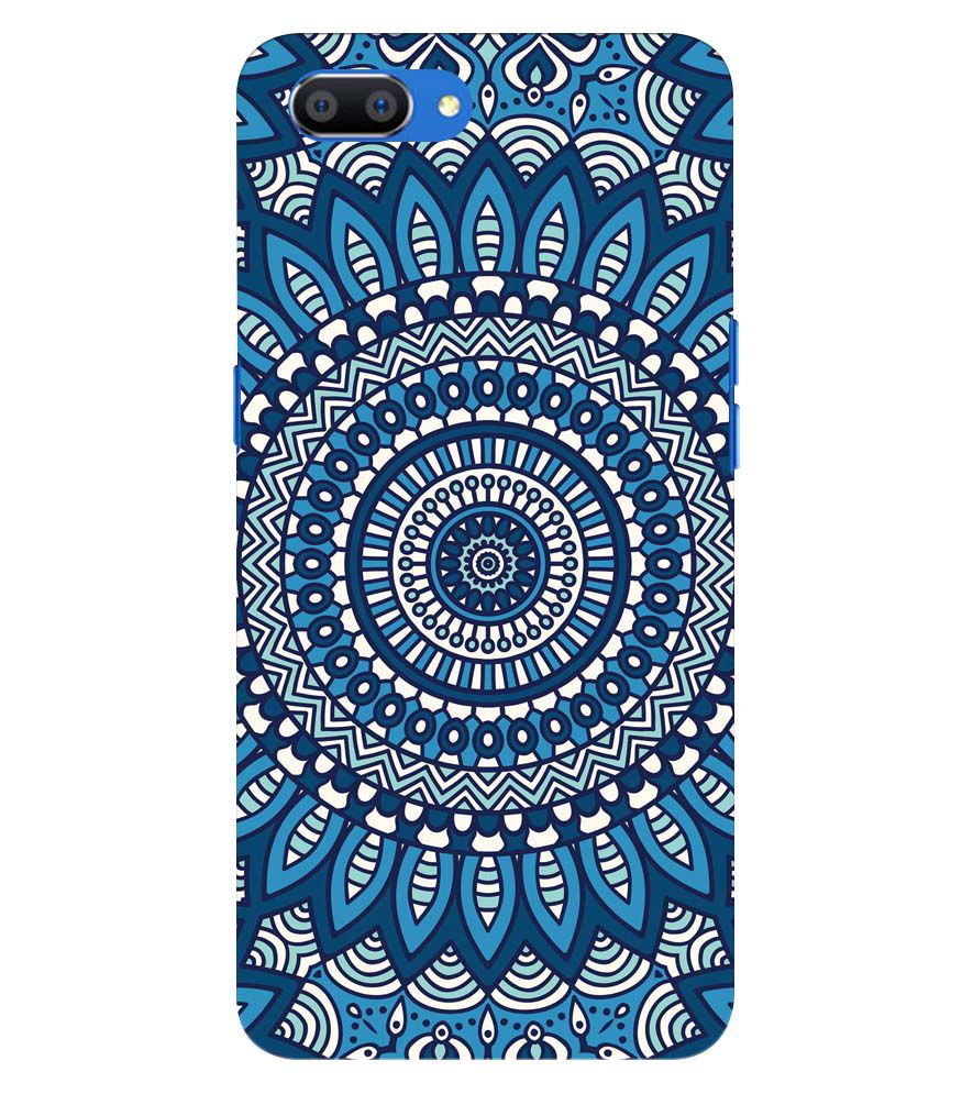 PS1327-Blue Mandala Design Back Cover for Oppo A3s