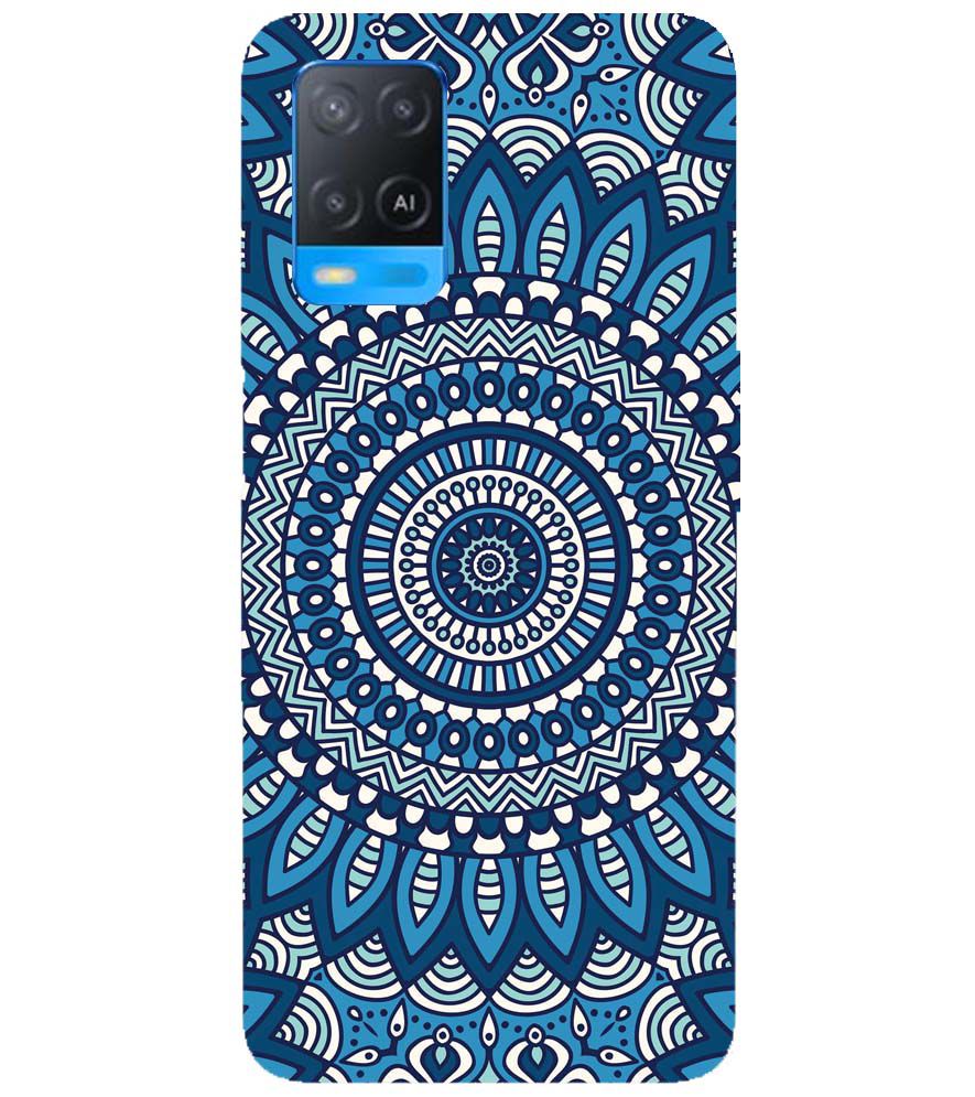 PS1327-Blue Mandala Design Back Cover for Oppo A54