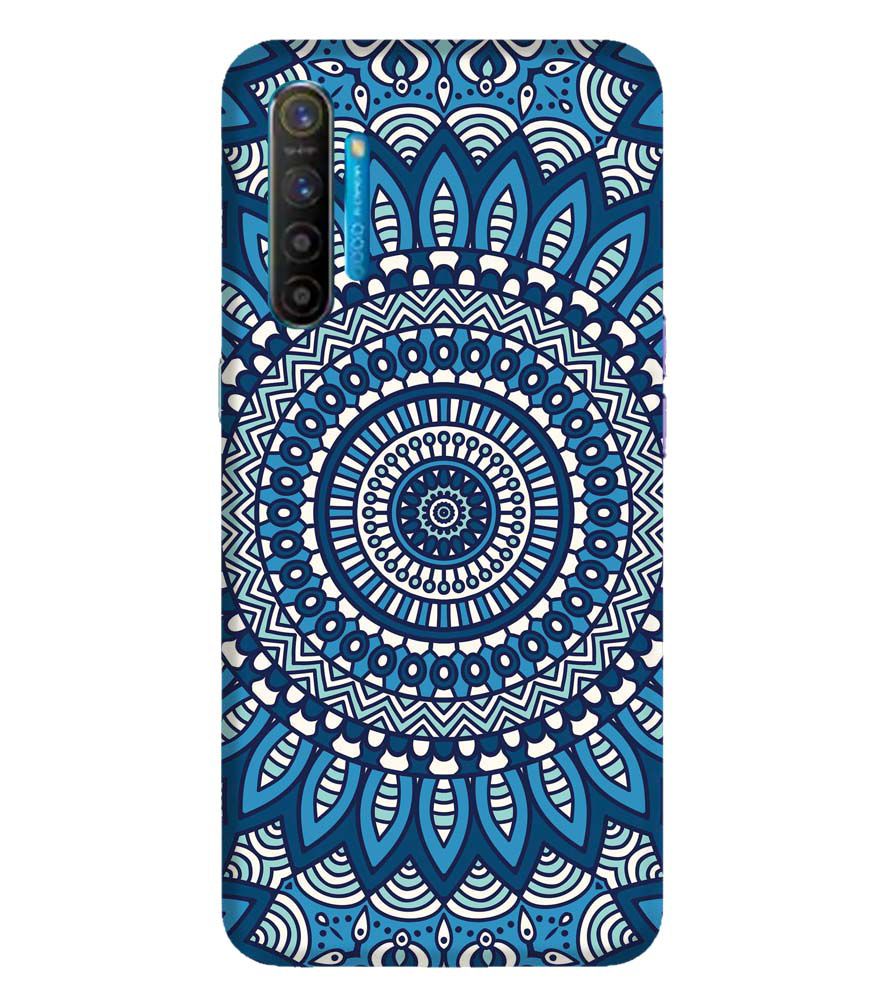 PS1327-Blue Mandala Design Back Cover for Oppo K5