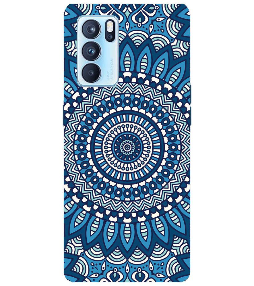 PS1327-Blue Mandala Design Back Cover for Oppo Reno6 Pro 5G