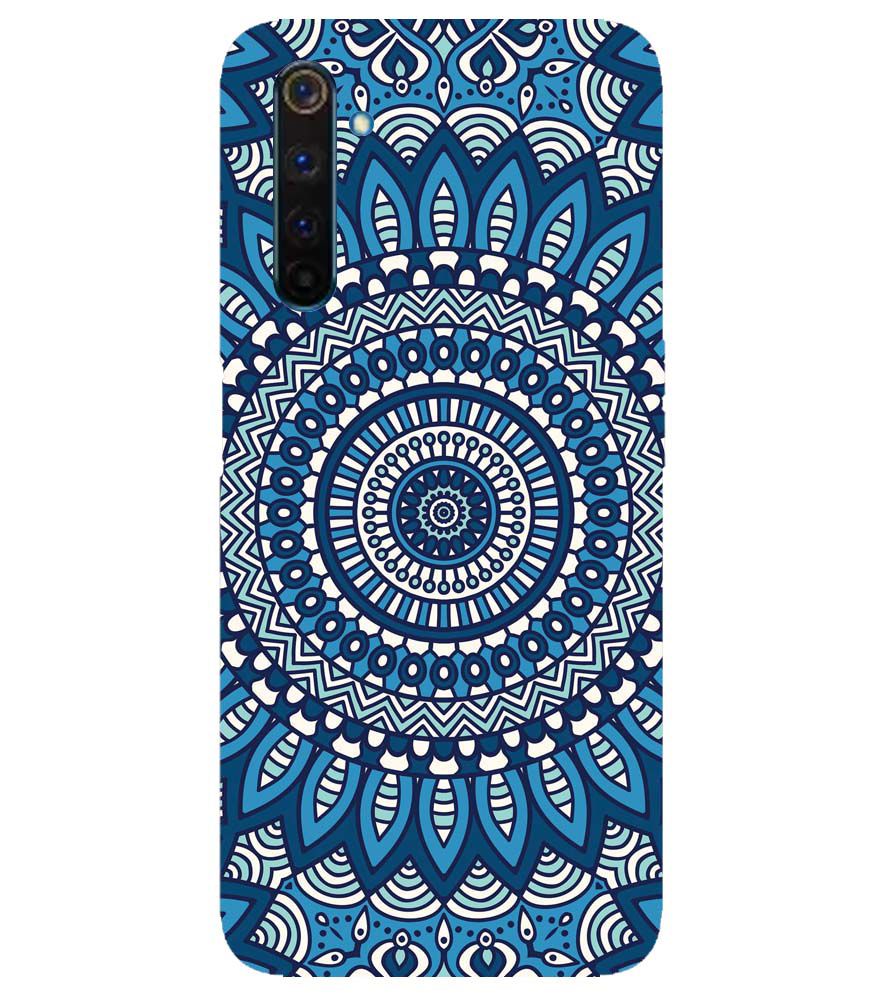 PS1327-Blue Mandala Design Back Cover for Realme 6 Pro