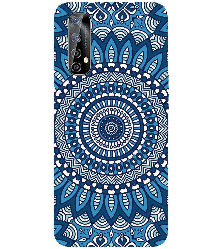 PS1327-Blue Mandala Design Back Cover for Realme 7