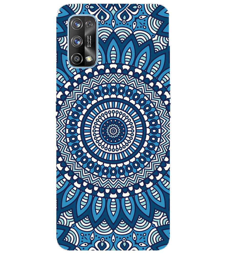 PS1327-Blue Mandala Design Back Cover for Realme 7 Pro