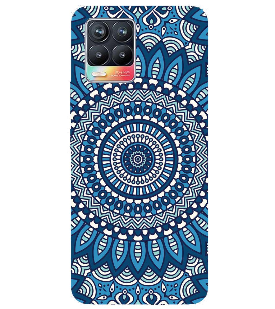 PS1327-Blue Mandala Design Back Cover for Realme 8