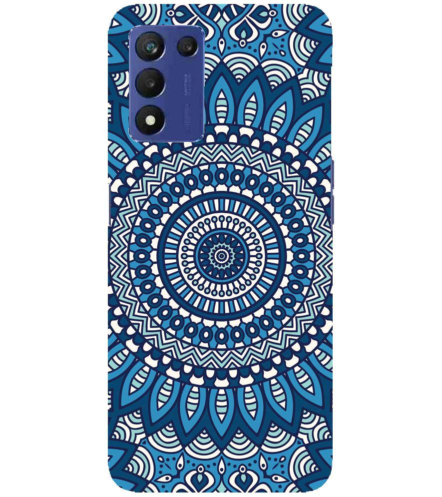 PS1327-Blue Mandala Design Back Cover for Realme 9 5G Speed