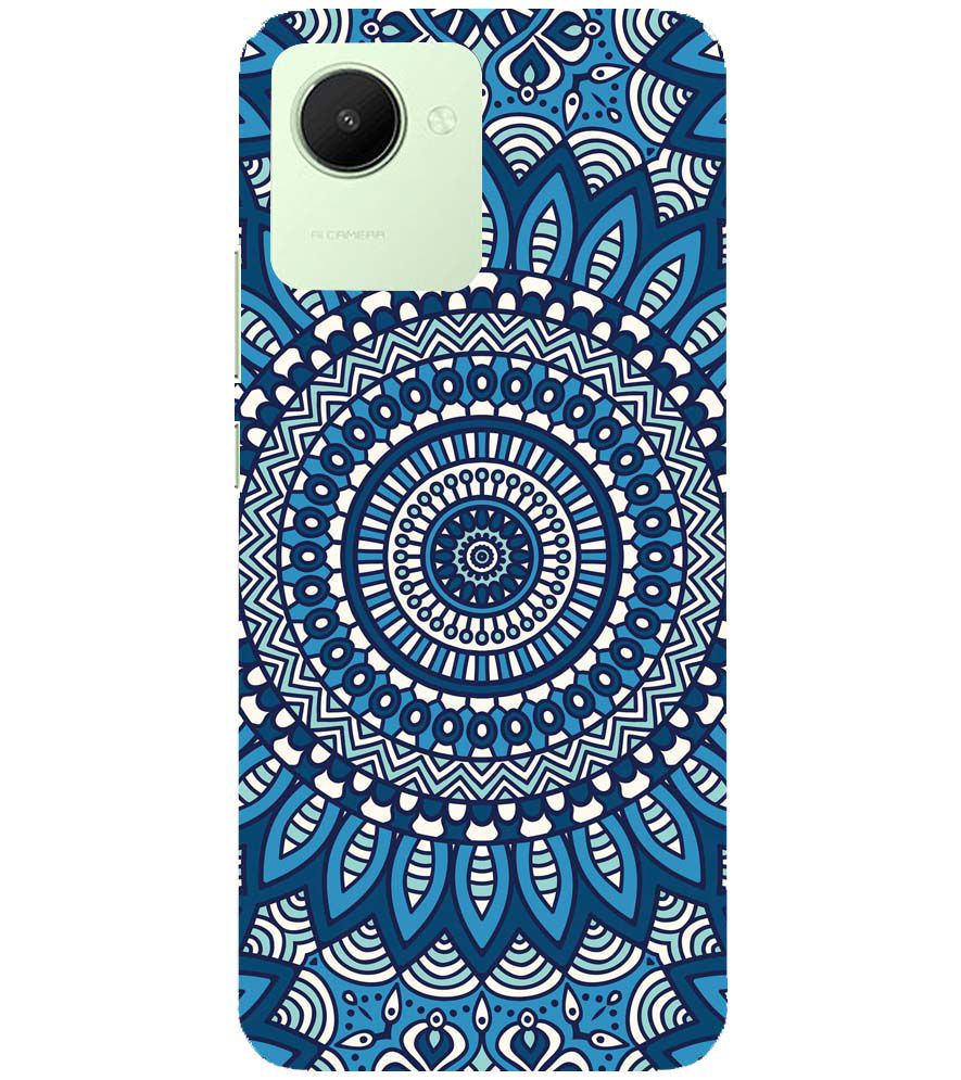 PS1327-Blue Mandala Design Back Cover for Realme C30