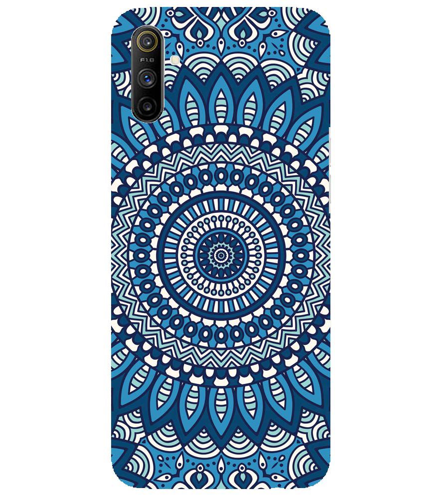 PS1327-Blue Mandala Design Back Cover for Realme Narzo 10A