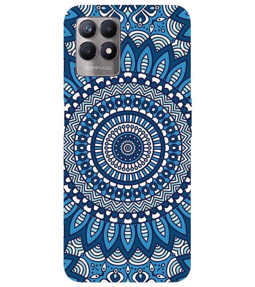 PS1327-Blue Mandala Design Back Cover for Realme Narzo 50