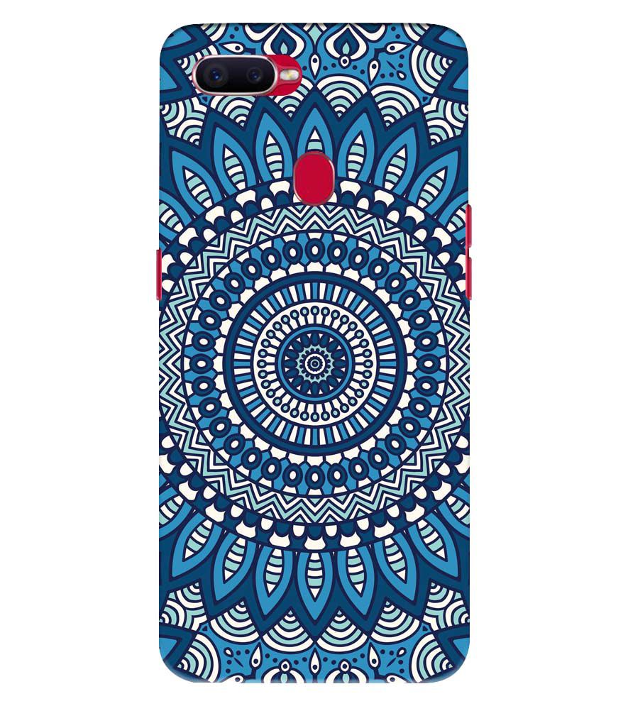 PS1327-Blue Mandala Design Back Cover for Realme U1