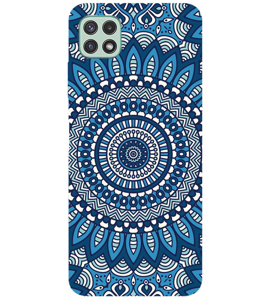 PS1327-Blue Mandala Design Back Cover for Samsung Galaxy A22 5G