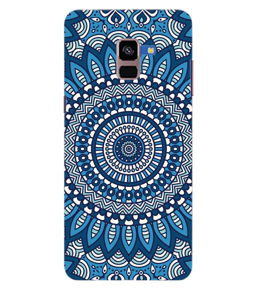 PS1327-Blue Mandala Design Back Cover for Samsung Galaxy A8 Plus