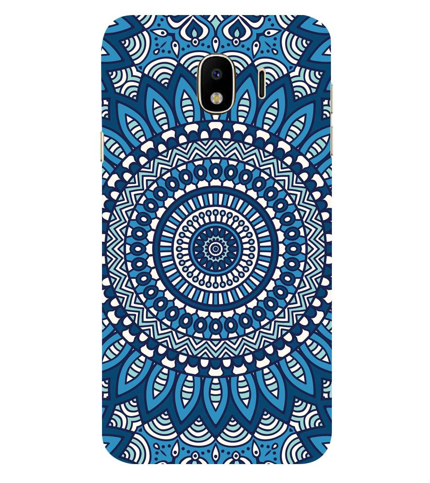 PS1327-Blue Mandala Design Back Cover for Samsung Galaxy J4 (2018)