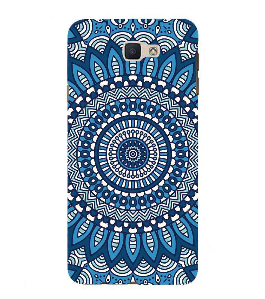 PS1327-Blue Mandala Design Back Cover for Samsung Galaxy J7 Prime (2016)