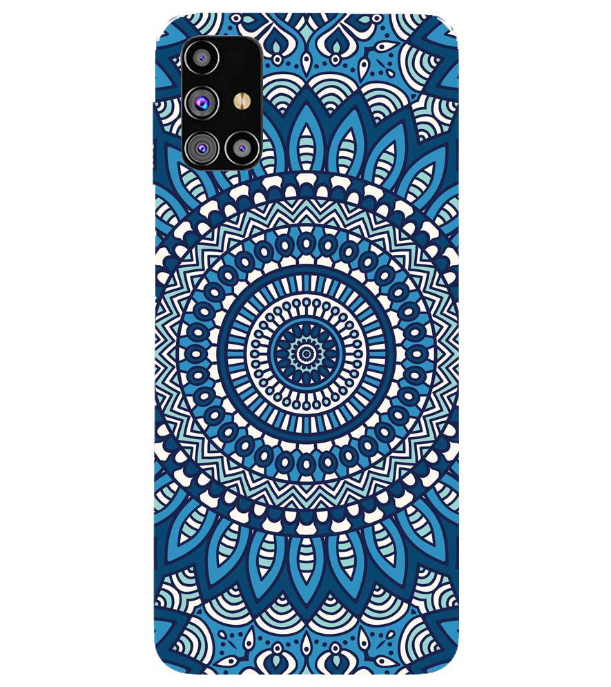 PS1327-Blue Mandala Design Back Cover for Samsung Galaxy M31s