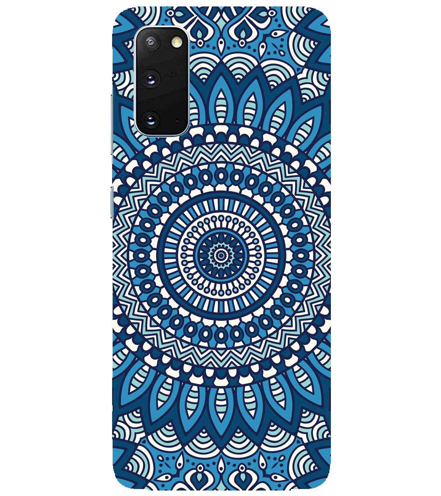 PS1327-Blue Mandala Design Back Cover for Samsung Galaxy S20 5G