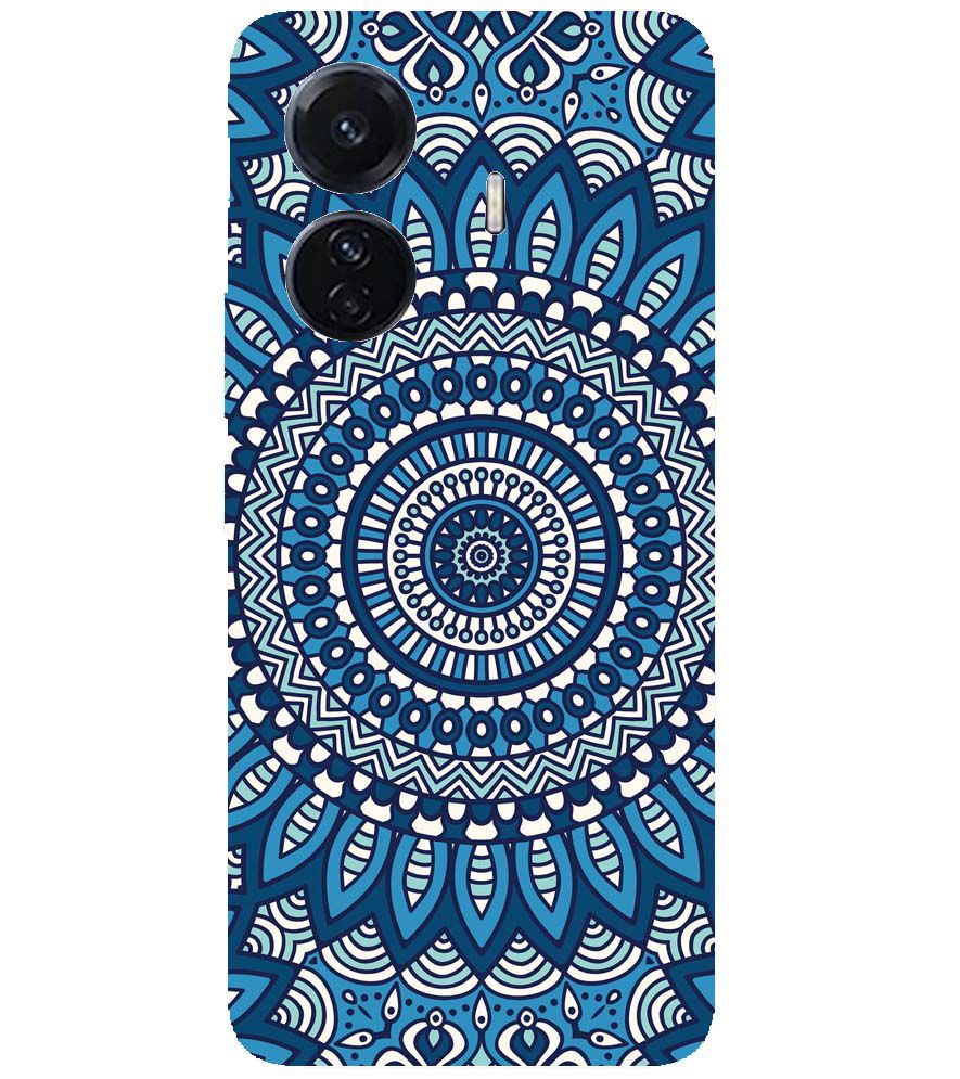 PS1327-Blue Mandala Design Back Cover for vivo T1 Pro