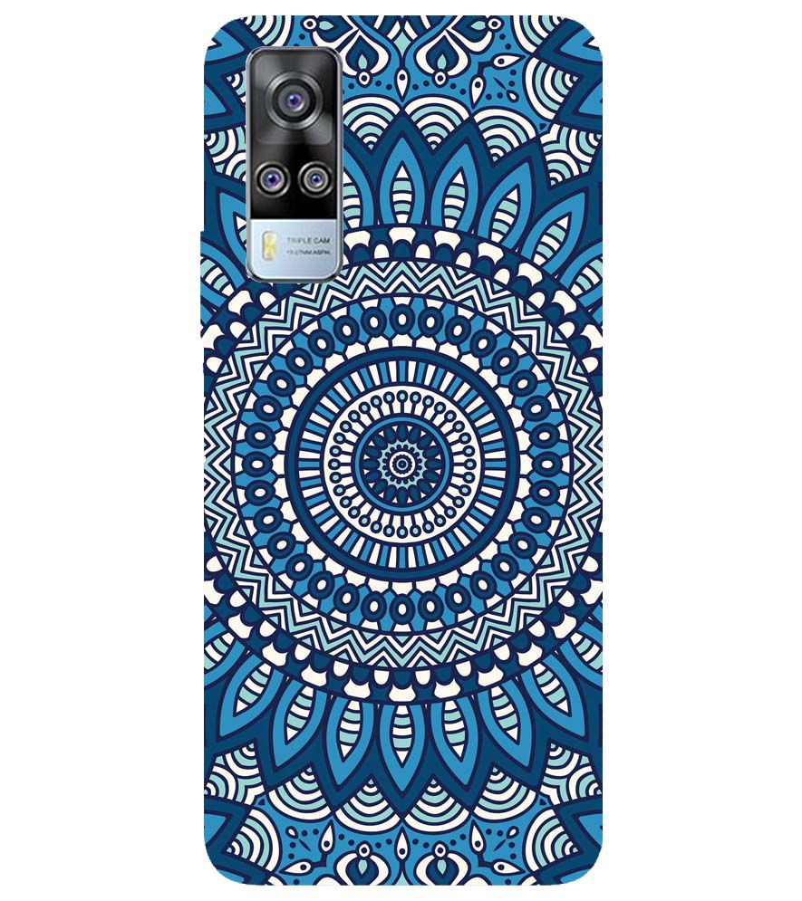 PS1327-Blue Mandala Design Back Cover for vivo Y51a