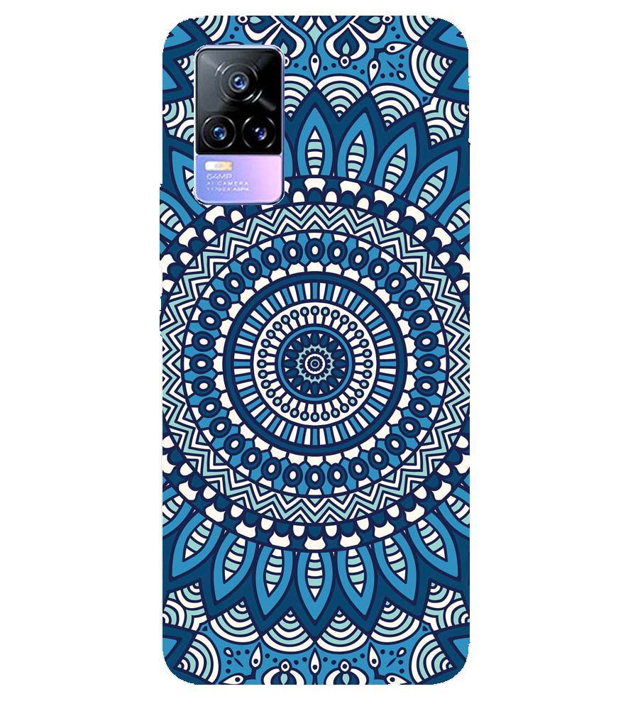 PS1327-Blue Mandala Design Back Cover for vivo Y73