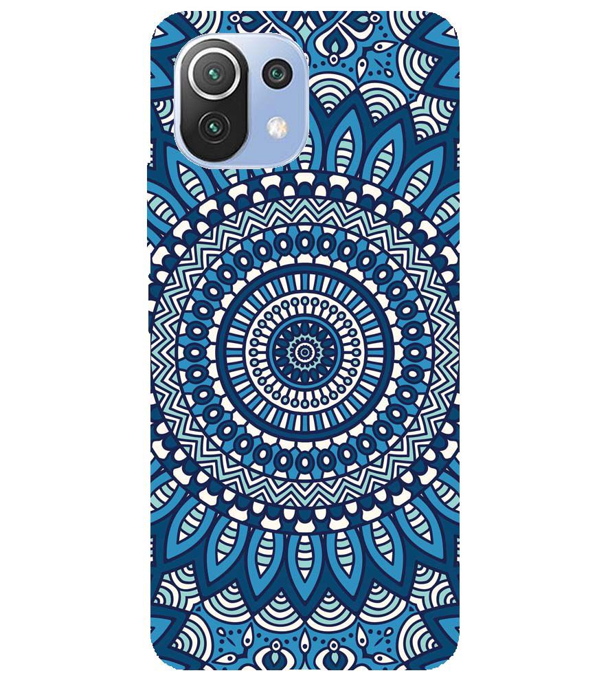 PS1327-Blue Mandala Design Back Cover for Xiaomi Mi 11 Lite