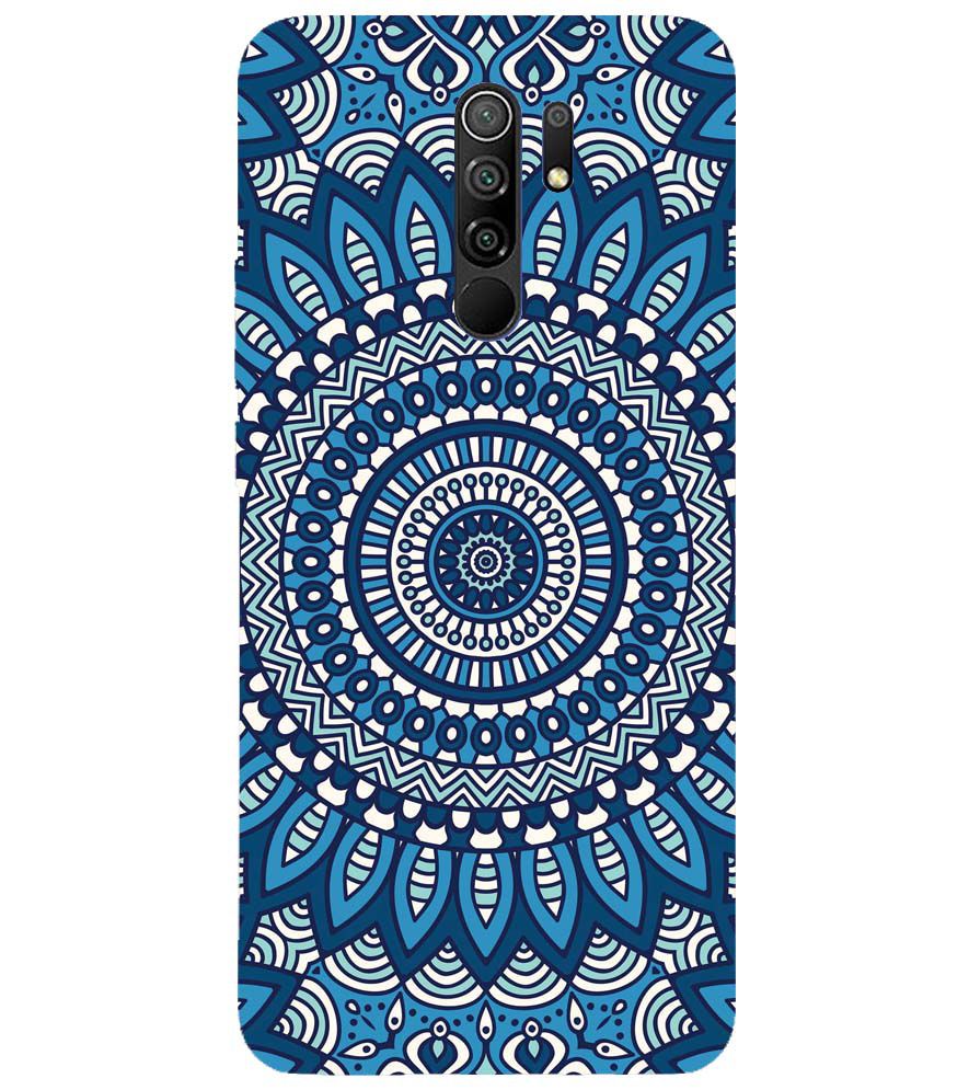 PS1327-Blue Mandala Design Back Cover for Xiaomi Poco M2