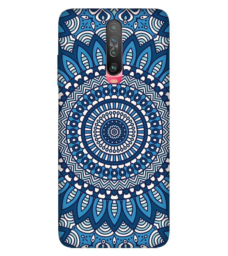 PS1327-Blue Mandala Design Back Cover for Xiaomi Poco X2