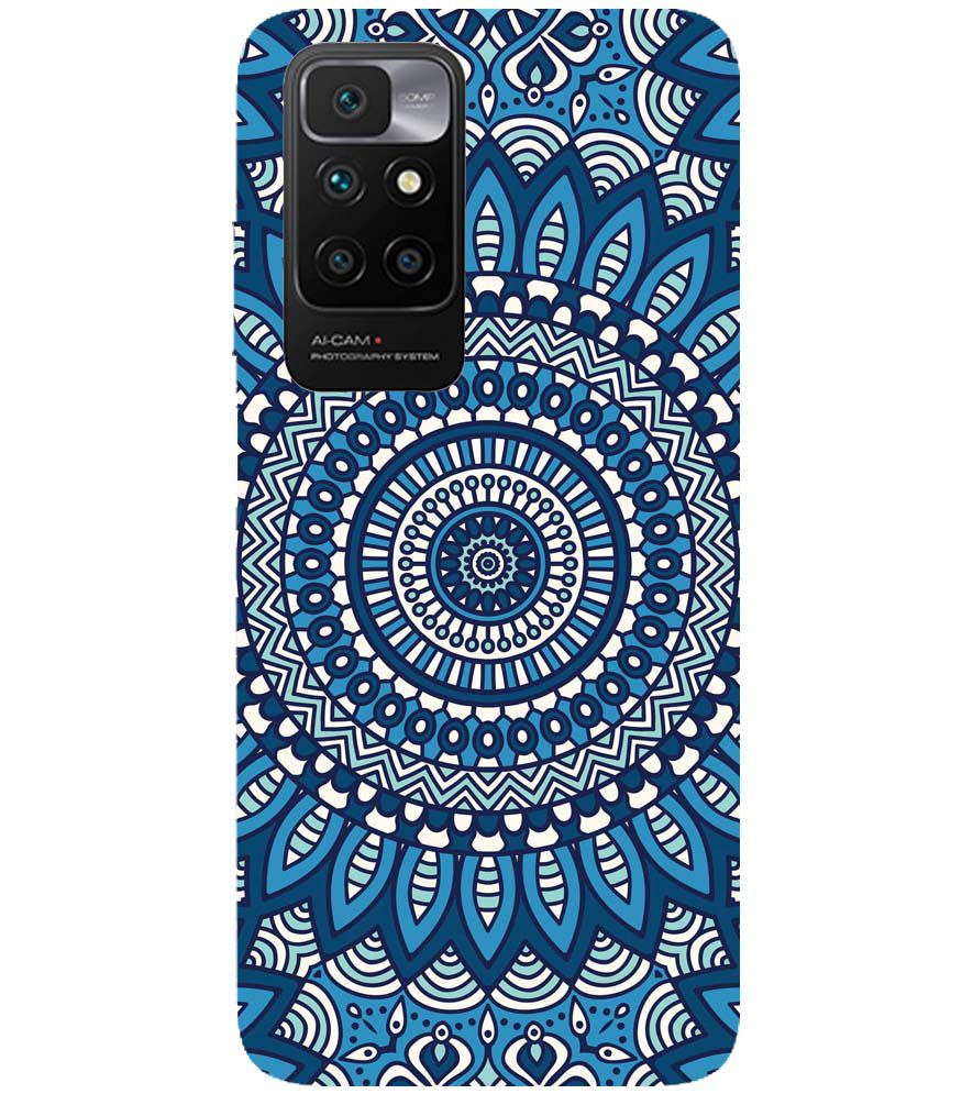 PS1327-Blue Mandala Design Back Cover for Xiaomi Redmi 10 Prime