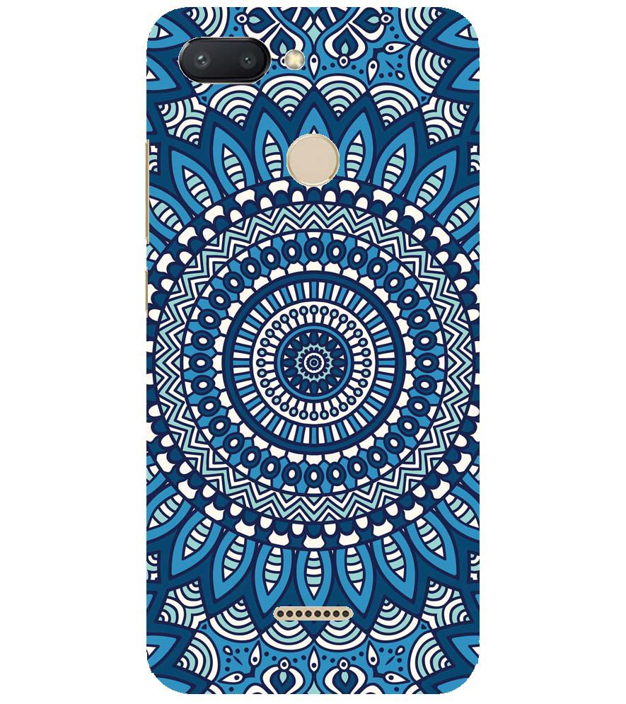 PS1327-Blue Mandala Design Back Cover for Xiaomi Redmi 6