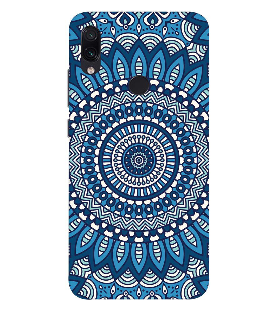 PS1327-Blue Mandala Design Back Cover for Xiaomi Redmi 7