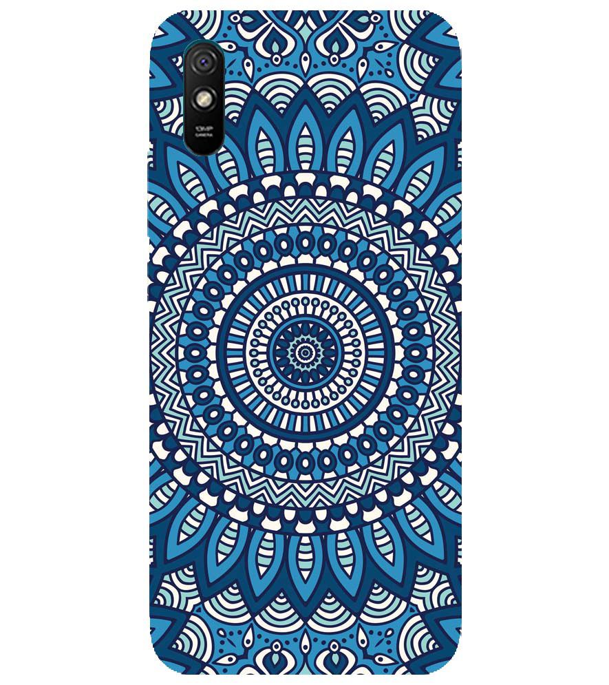 PS1327-Blue Mandala Design Back Cover for Xiaomi Redmi 9i