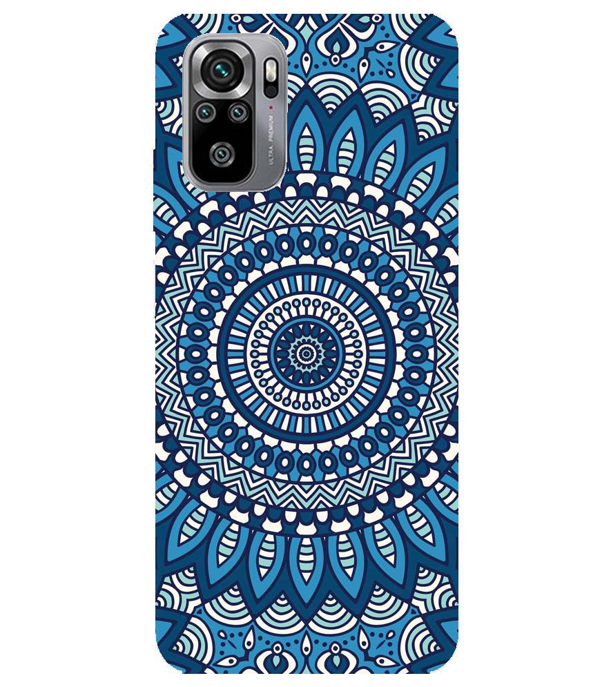 PS1327-Blue Mandala Design Back Cover for Xiaomi Redmi Note 10