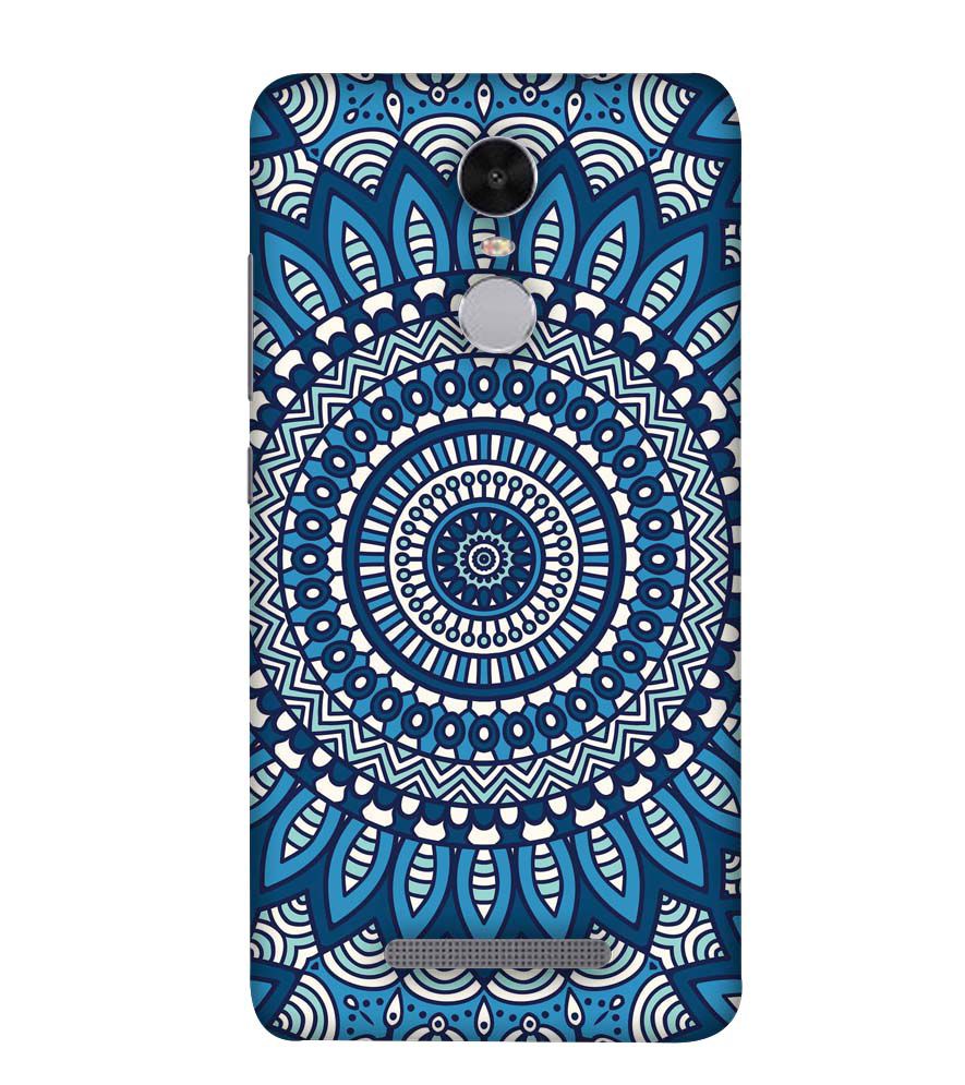 PS1327-Blue Mandala Design Back Cover for Xiaomi Redmi Note 4