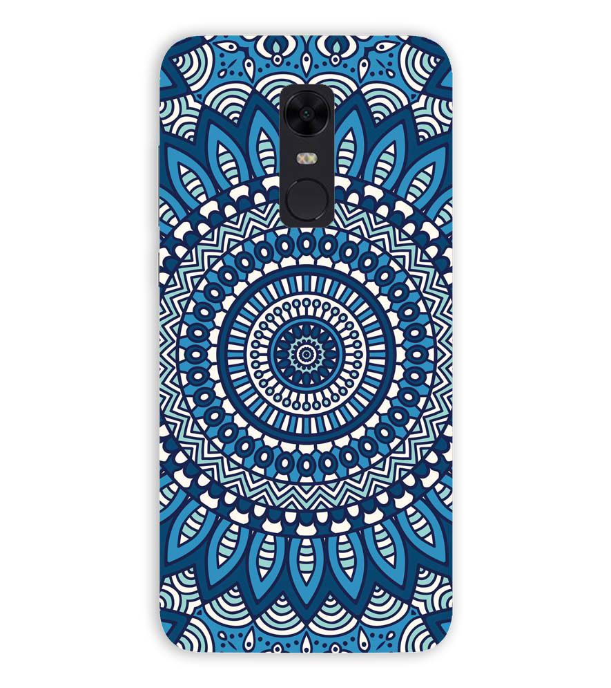 PS1327-Blue Mandala Design Back Cover for Xiaomi Redmi Note 5