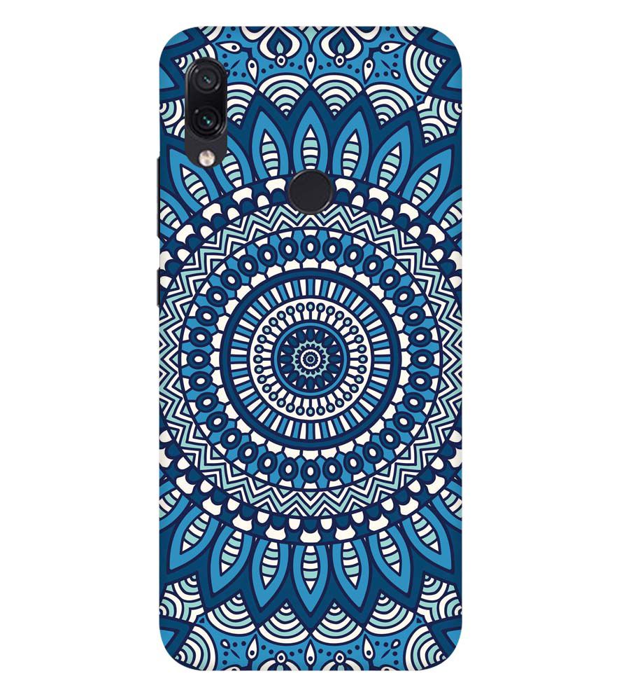 PS1327-Blue Mandala Design Back Cover for Xiaomi Redmi Note 7S