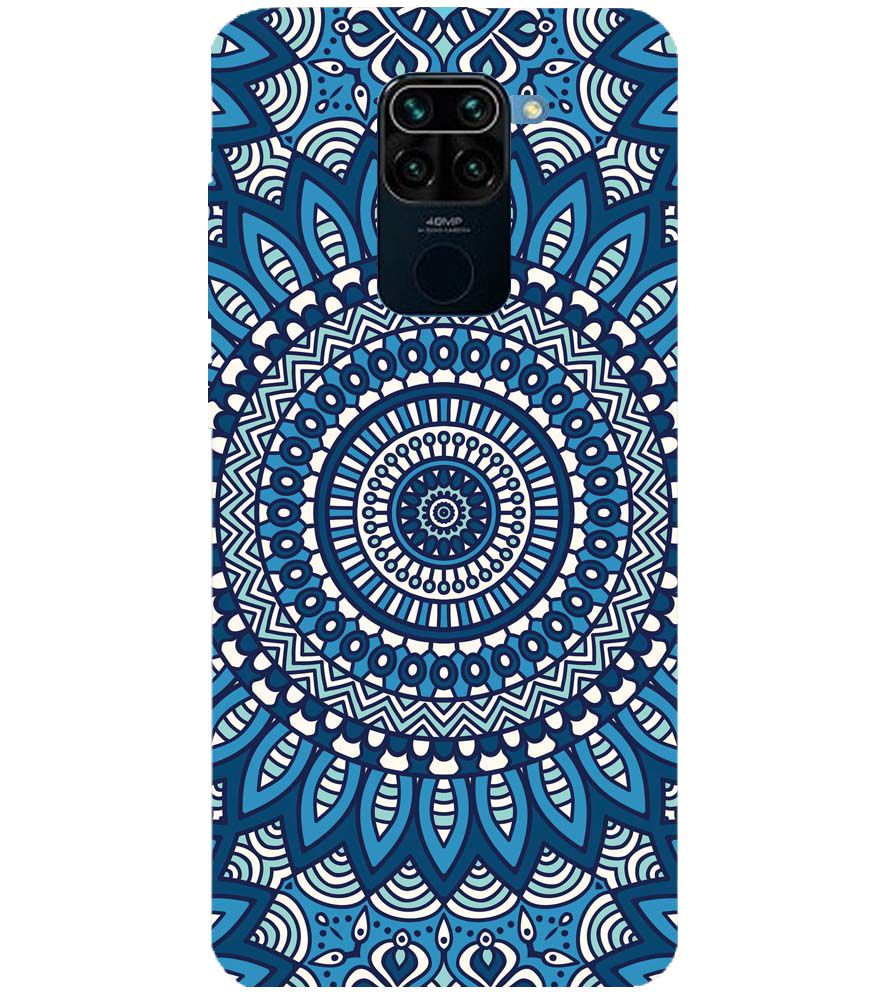 PS1327-Blue Mandala Design Back Cover for Xiaomi Redmi Note 9