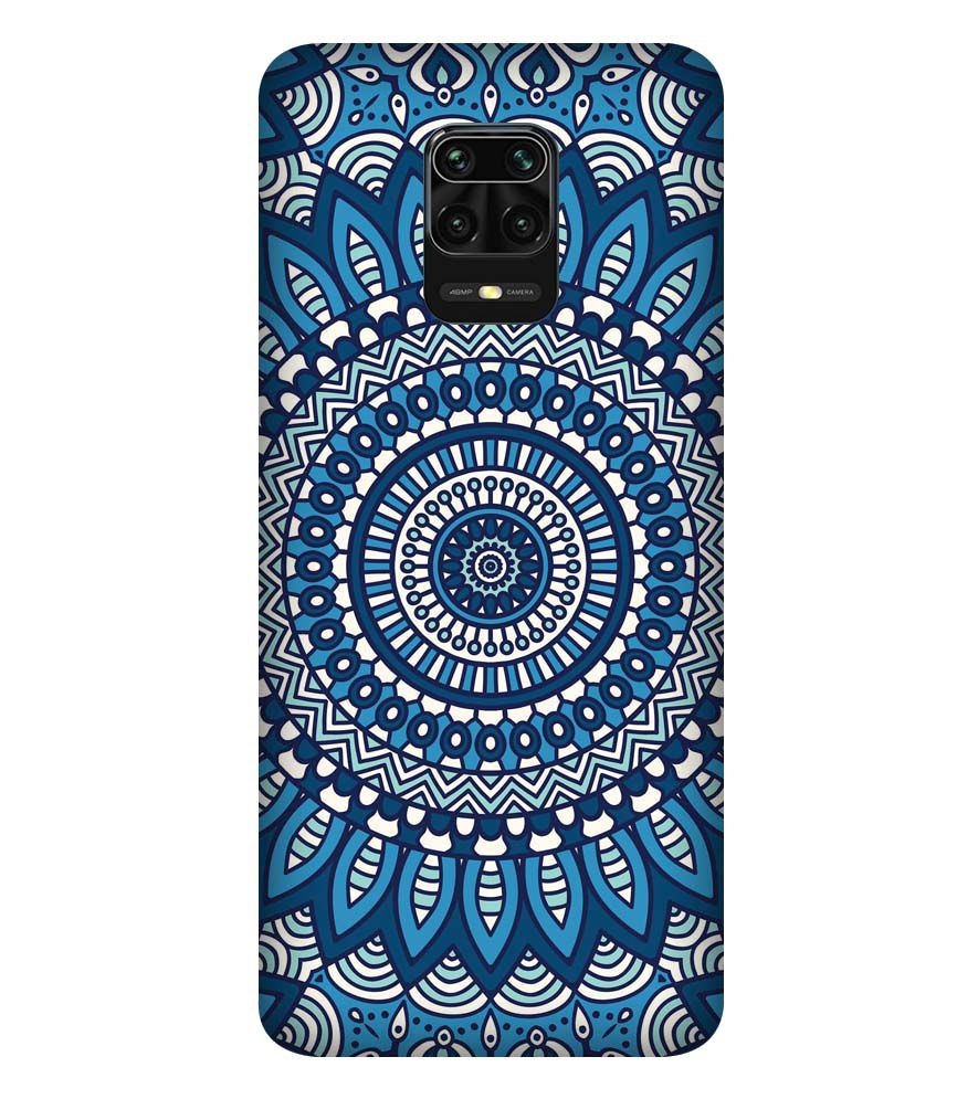 PS1327-Blue Mandala Design Back Cover for Xiaomi Redmi Note 9S