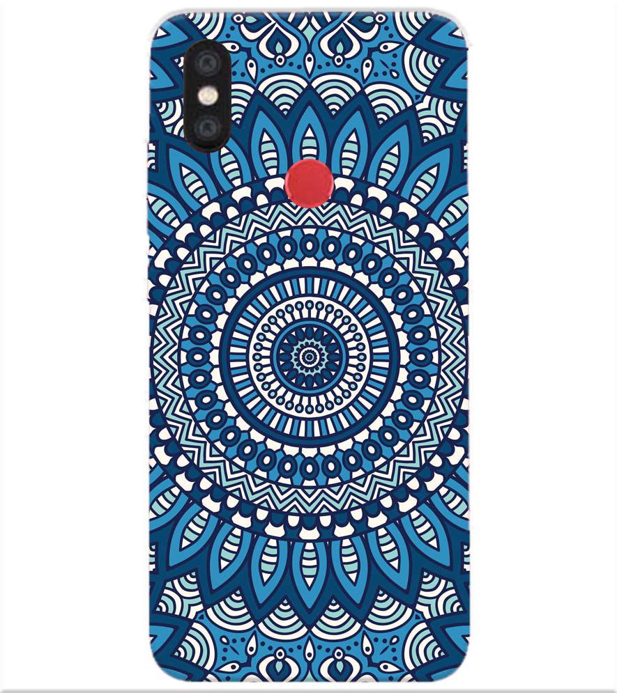 PS1327-Blue Mandala Design Back Cover for Xiaomi Redmi Y2