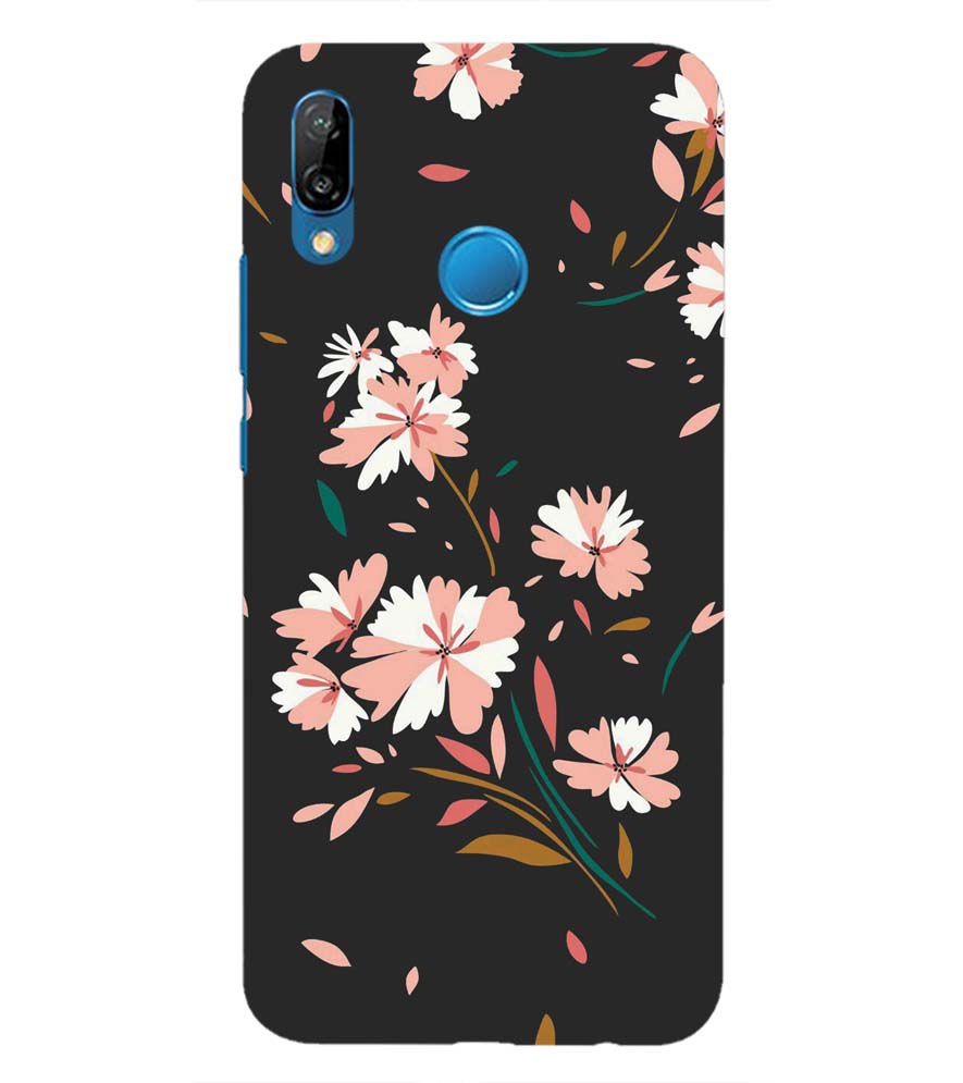 PS1328-Flower Pattern Back Cover for Huawei P20 Lite