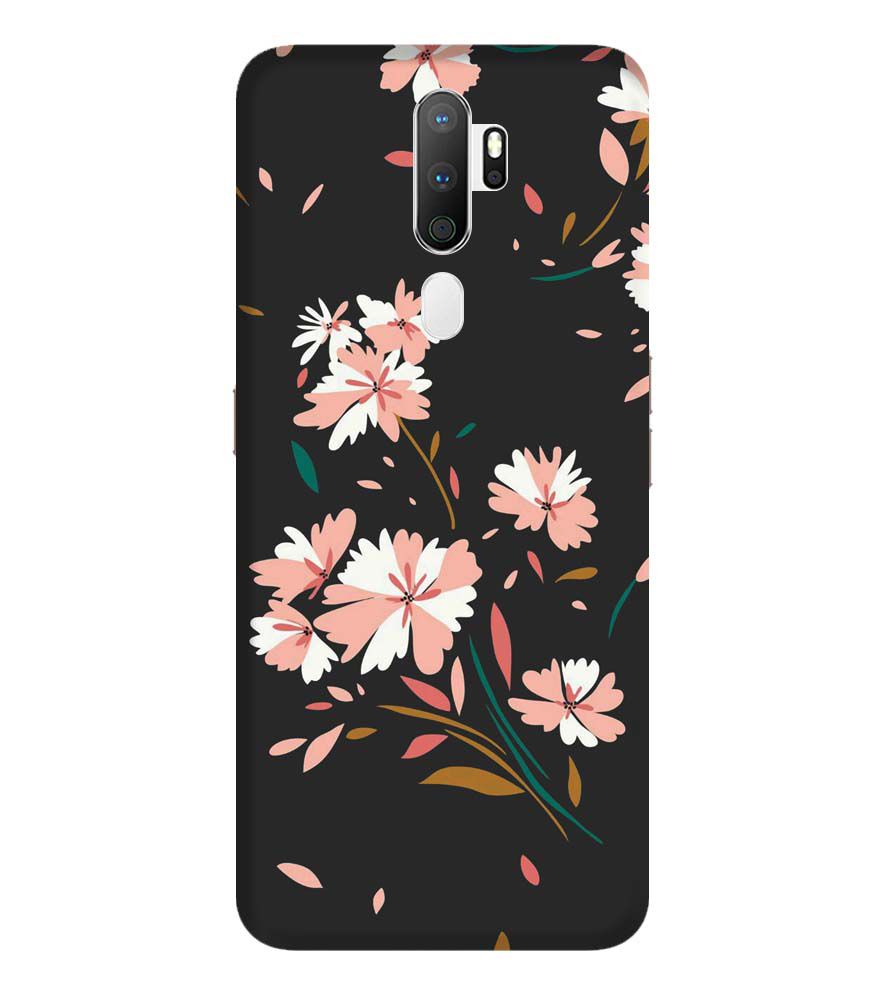 PS1328-Flower Pattern Back Cover for Oppo A9 (2020)