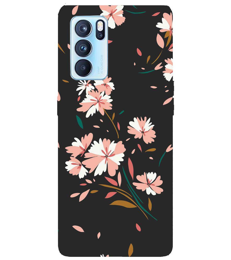 PS1328-Flower Pattern Back Cover for Oppo Reno6 5G