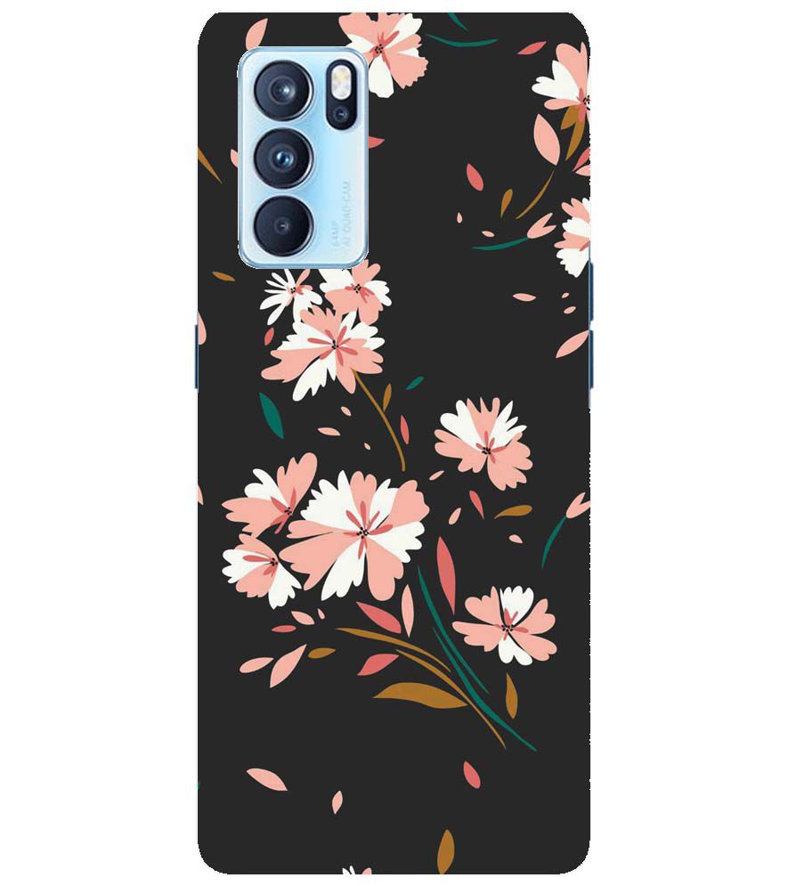 PS1328-Flower Pattern Back Cover for Oppo Reno6 Pro 5G